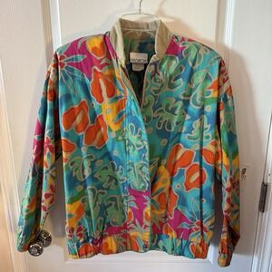 Ladies Jacket 90's Floral Design Golden Girls Large NWT Vintage